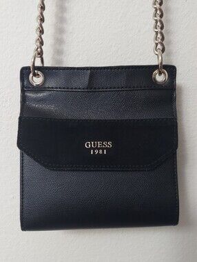 Guess Black Chain Strap Crossbody Bag